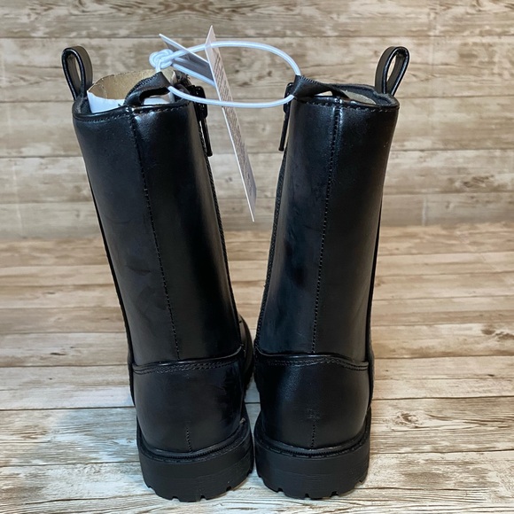 🆕 RESERVED BB Old Navy Toddler Baby Girl’s Faux Leather Side Zip Boots Black - Picture 7 of 11